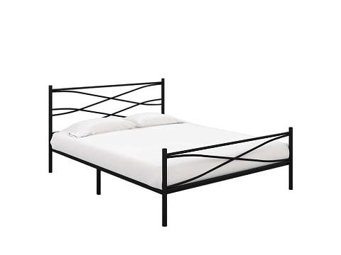 Кровать с основанием Страйп - Изящная кровать с облегченной металлической конструкцией и встроенным основанием