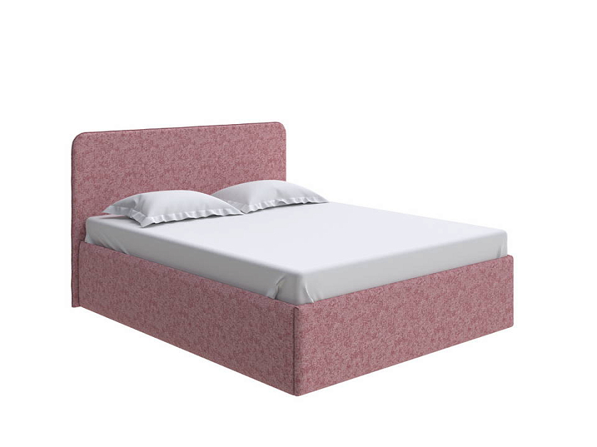 Кровать Mia с подъемным механизмом 140x200 Ткань: Рогожка Levis 62 Розовый - Стильная кровать с подъемным механизмом