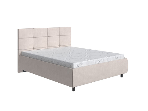 Кровать из экокожи New Life - Кровать в стиле минимализм с декоративной строчкой