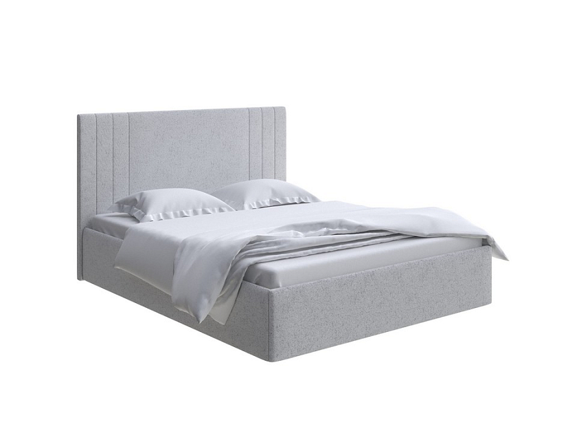 Кровать Liberty 80x190 Ткань: Жаккард Tesla Стальной - Аккуратная мягкая кровать в обивке из мебельной ткани