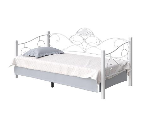 Кровать с высоким изголовьем Garda 2R-Софа - Кровать-софа из массива березы с фигурной металлической решеткой. 