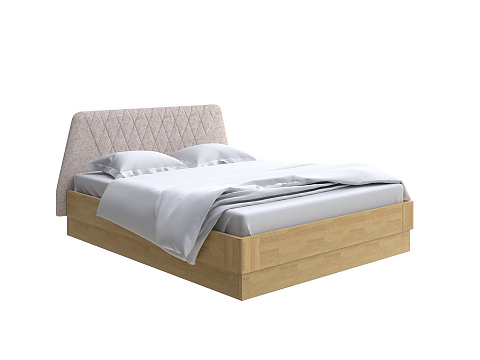 Мягкая кровать Lagom Hill Wood с подъемным механизмом - Кровать со встроенным основанием. 