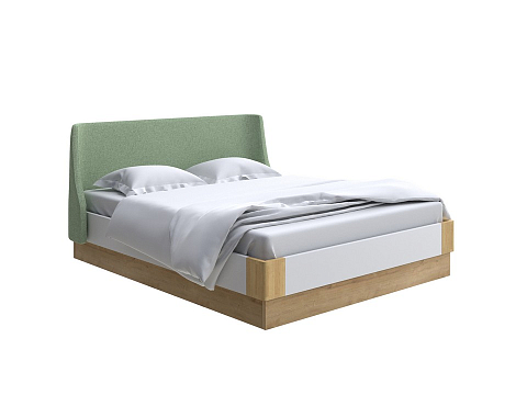 Зеленая кровать Lagom Side Chips с подъемным механизмом - Кровать со встроенным ПМ механизмом. 