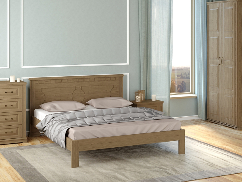 Кровать Milena-М-тахта 90x190 Массив (сосна) Белая эмаль - Кровать в классическом стиле из массива.