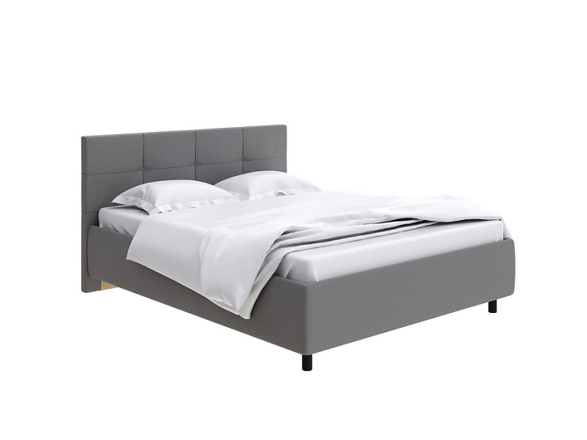 Кровать Next Life 1 80x190 Экокожа Коричневый - Современная кровать в стиле минимализм с декоративной строчкой