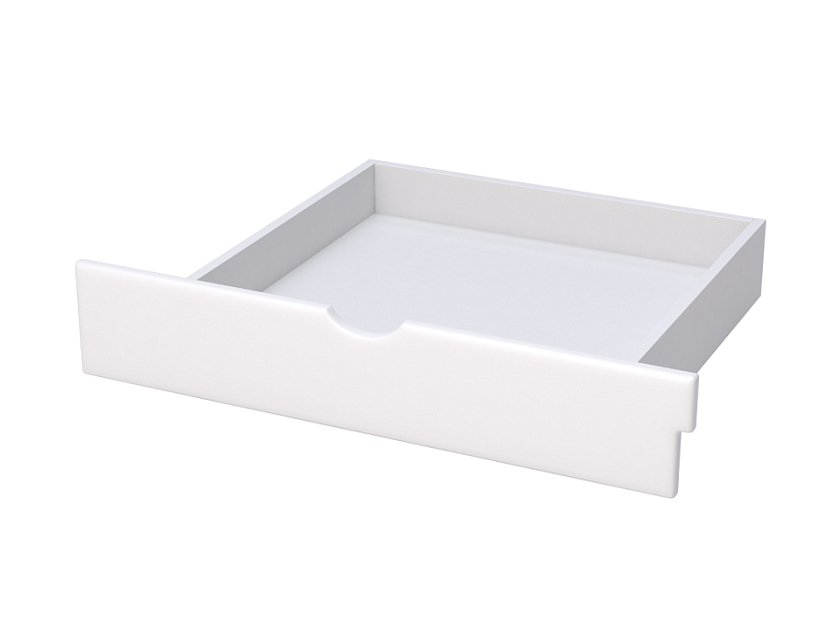 Выкатной ящик для кровати Niko, Milena правый 100x55 Массив (сосна) Белая эмаль - Вместительный выкатной ящик на колесиках.