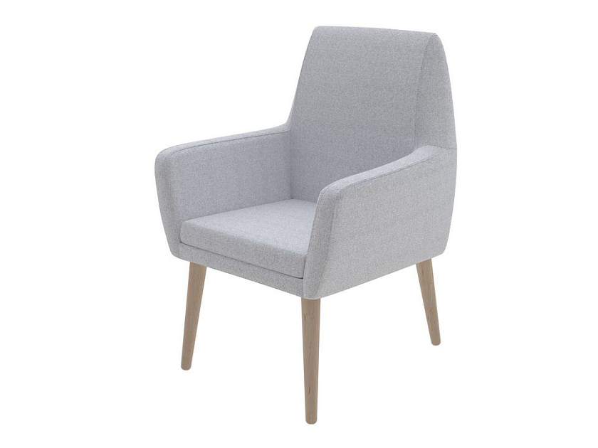 Кресло Lagom Plain 70x70 Ткань/Массив Beatto Пепел/Масло-воск Natura (бук) - Стильное кресло на высоких буковых ножках.