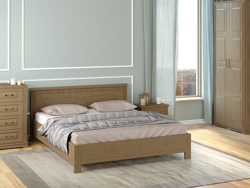 Кровать Milena-М-тахта с подъемным механизмом 90x190 Массив (сосна) Антик (сосна) - Кровать в классическом стиле из массива с подъемным механизмом.