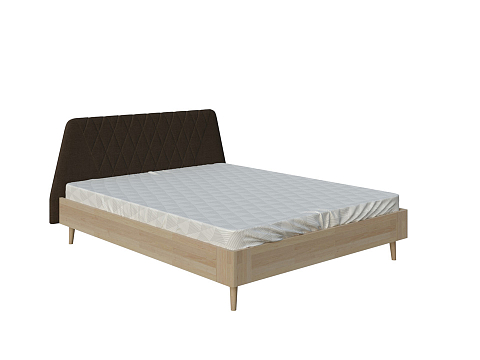 Белая кровать Lagom Hill Wood - Оригинальная кровать без встроенного основания из массива сосны с мягкими элементами.